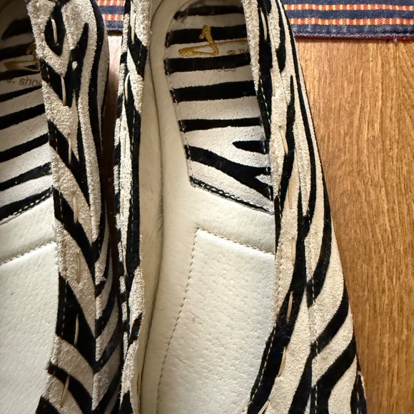 J. SHOES Suede Zebra Print Flats/Tiny Heel | Size 8-9 | Tanya Model - Picture 5 of 16